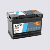 70Ah R+ Exide EFB 12V 760 А, корпус: L3, крепление: B13, клеммы: конуc
