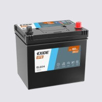60Ah R+ Exide EFB 12V 520 А, корпус: D23, крепление: B00, клеммы: конуc