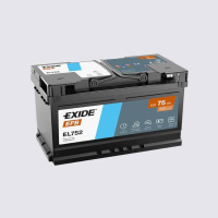 75Ah R+ Exide EFB 12V 730 А, корпус: LB4, крепление: B13, клеммы: конуc