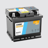47Ah R+ Exide Premium 12V 450 А, корпус: LB1, крепление: B13, клеммы: конуc