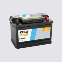 74Ah R+ Exide Excell 12V 680 А, корпус: L3, крепление: B13, клеммы: конуc