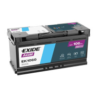 106Ah R+ Exide AGM 12V 950 А, корпус: L6, крепление: B13, клеммы: конуc
