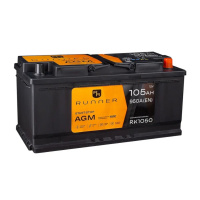 105Ah R+ Runner AGM 12V 950 А, корпус: L6, крепление: B13, клеммы: конуc