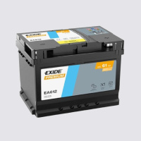 61Ah R+ Exide Premium 12V 600 А, корпус: LB2, крепление: B13, клеммы: конуc