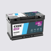 82Ah R+ Exide AGM 12V 800 А, корпус: L4, крепление: B13, клеммы: конуc