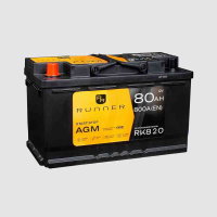 80Ah L+ Runner AGM 12V 800 А, корпус: L4, крепление: B13, клеммы: конуc