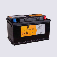 80Ah R+ Runner EFB 12V 800 А, корпус: L4, крепление: B13, клеммы: конуc