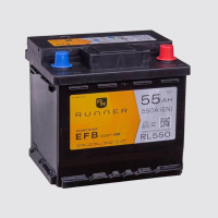55Ah R+ Runner EFB 12V 550 А, корпус: L1, крепление: B13, клеммы: конуc