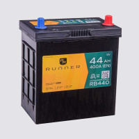 44Ah R+ Runner 12V 400 А, корпус: B19, крепление: B00, клеммы: тонкий конус