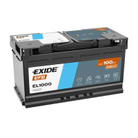 100Ah R+ Exide EFB 12V 900 А, корпус: L5, крепление: B13, клеммы: конуc