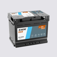 60Ah R+ Exide EFB 12V 640 А, корпус: L2, крепление: B13, клеммы: конуc