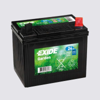 24Ah R+ Exide Garden 12V 250 А (ДШВ: 197*132*196мм), корпус: Euro, клеммы: под болт