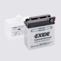 11Ah R+ Exide Motorbike&Sport Conventional 6V 95 А (ДШВ: 121*59*131мм), корпус: Euro, клеммы: под бо