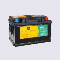 71Ah R+ Runner 12V 670 А, корпус: LB3, крепление: B13, клеммы: конуc