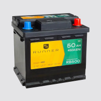 50Ah R+ Runner 12V 460 А, корпус: L1, крепление: B13, клеммы: конуc