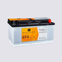 100Ah R+ Runner EFB 12V 850 А, корпус: L5, крепление: B13, клеммы: конуc