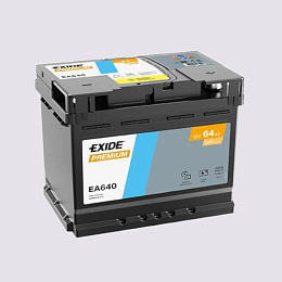 Аккумулятор 64Ah  обратная EXIDE TECHNOLOGIES 

Жидкий электролит 12V 640 А для легкового автомобиля