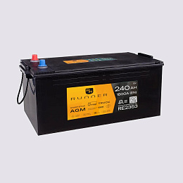 Грузовой аккумулятор 240Ah  обратная RUNNER 

AGM 12V 1 500 А