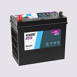 Аккумулятор 45Ah  прямая EXIDE TECHNOLOGIES 

AGM 12V 380 А для легкового автомобиля
