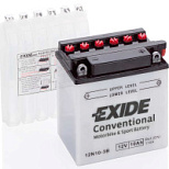 10Ah R+ Exide Motorbike&Sport Conventional 12V 110 А (ДШВ: 135*90*145мм), корпус: Euro, клеммы: под 