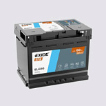 60Ah R+ Exide EFB 12V 640 А, корпус: L2, крепление: B13, клеммы: конуc