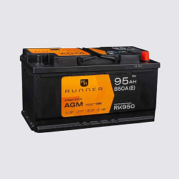 Аккумулятор 95Ah  обратная RUNNER 

AGM 12V 850 А для легкового автомобиля