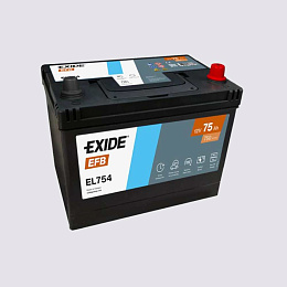 Аккумулятор 75Ah  обратная EXIDE TECHNOLOGIES 

EFB 12V 750 А для легкового автомобиля