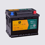 62Ah R+ Runner 12V 550 А, корпус: L2, крепление: B13, клеммы: конуc