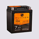 7Ah R+ Runner Bike 12V 150 А (ДШВ: 113*70*130мм), корпус: Euro, клеммы: под болт