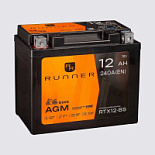 12Ah L+ Runner Bike 12V 240 А (ДШВ: 152*87*130мм), корпус: Euro, клеммы: под болт